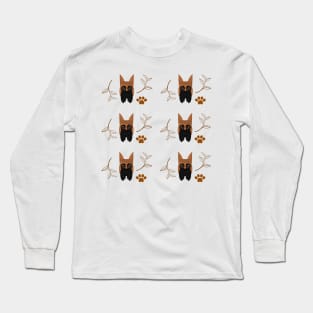 Great Dane dog pattern Long Sleeve T-Shirt